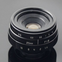 Mirrorless Camera Lens 25mm Manual Iris Lens 25mm Machine Vision Lens 25mm 2/3" C